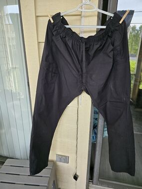 Womens Carhartt Black Cargo Elastic-Waist Work Pants